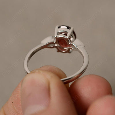 Oval Cut Garnet Engagement Ring - Palmary