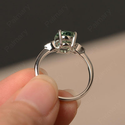 Oval Cut Green Sapphire Engagement Ring - Palmary