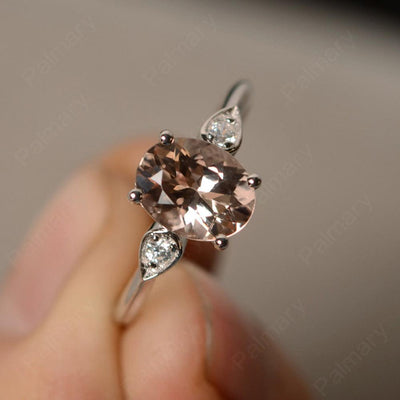 Oval Cut Morganite Engagement Ring - Palmary