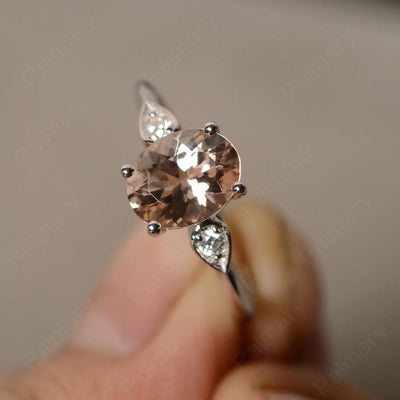 Oval Cut Morganite Engagement Ring - Palmary