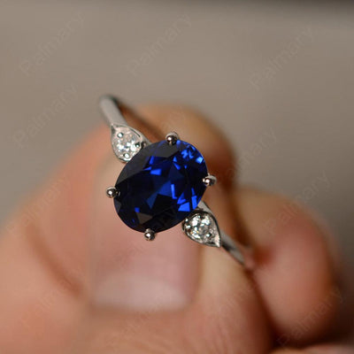 Oval Cut Sapphire Engagement Ring - Palmary
