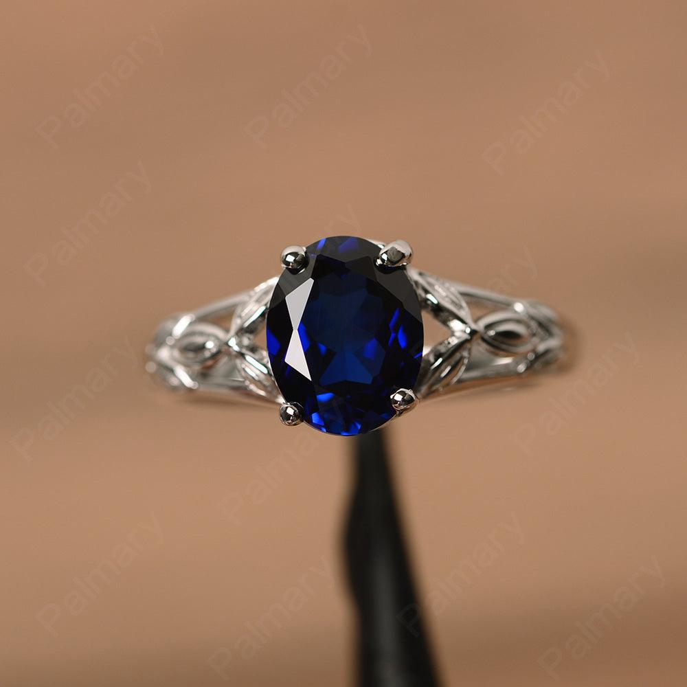 Oval Sapphire Solitaire Rings - Palmary