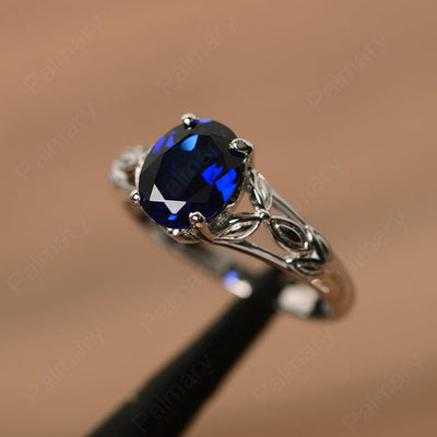 Oval Sapphire Solitaire Rings - Palmary