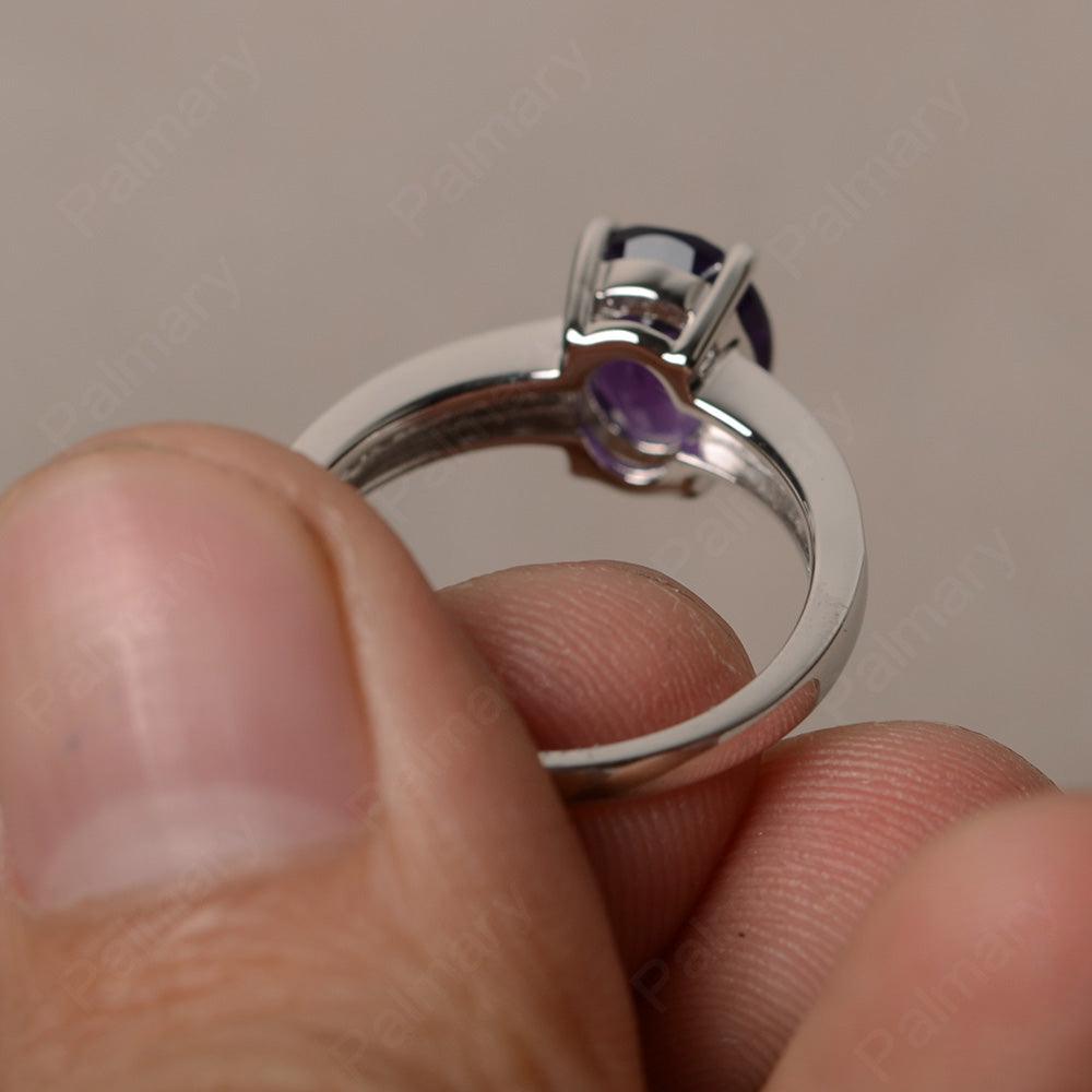 Amethyst Oval Cut Engagement Rings - Palmary