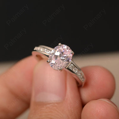 Cubic Zirconia Oval Cut Engagement Rings - Palmary