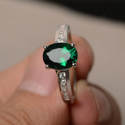 Emerald Oval Cut Engagement Rings - Palmary