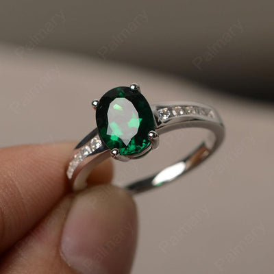 Emerald Oval Cut Engagement Rings - Palmary
