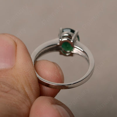 Emerald Oval Cut Engagement Rings - Palmary