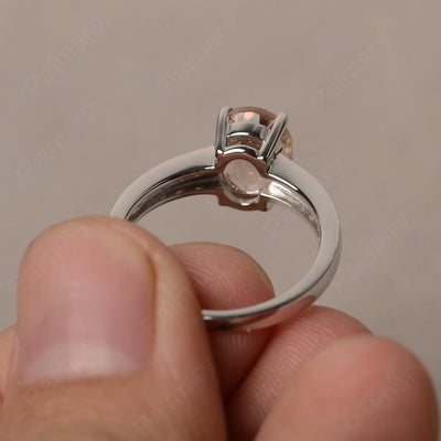 Morganite Oval Cut Engagement Rings - Palmary