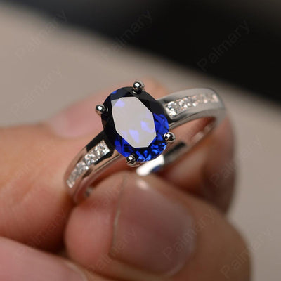 Sapphire Oval Cut Engagement Rings - Palmary