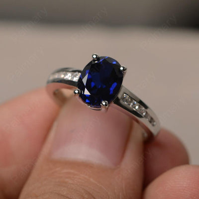 Sapphire Oval Cut Engagement Rings - Palmary