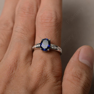 Sapphire Oval Cut Engagement Rings - Palmary