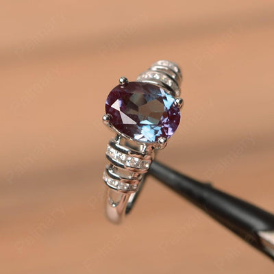 Oval Shaped Alexandrite Engagement Rings - Palmary