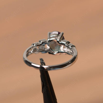 Oval Shaped Alexandrite Engagement Rings - Palmary
