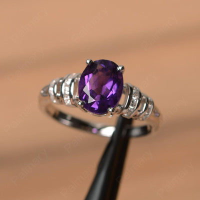 Oval Shaped Amethyst Engagement Rings - Palmary