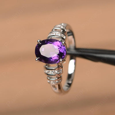 Oval Shaped Amethyst Engagement Rings - Palmary