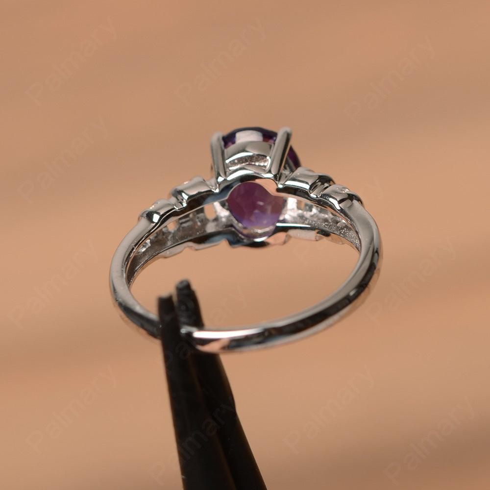 Oval Shaped Amethyst Engagement Rings - Palmary
