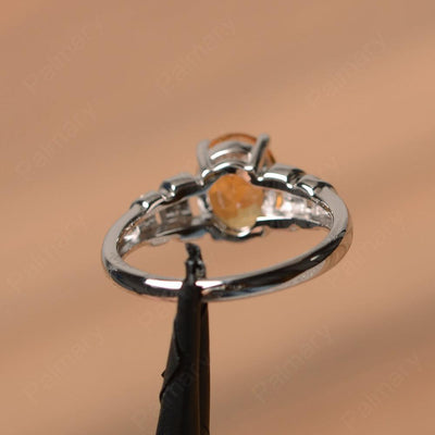 Oval Shaped Citrine Engagement Rings - Palmary
