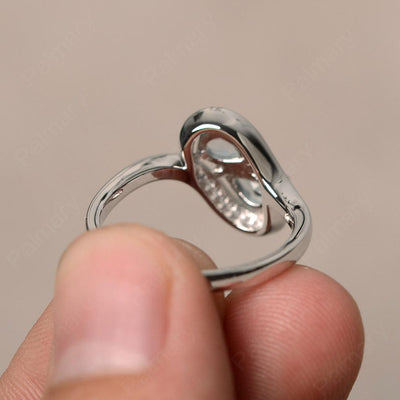 Two Stone Aquamarine Pear Shaped Rings - Palmary
