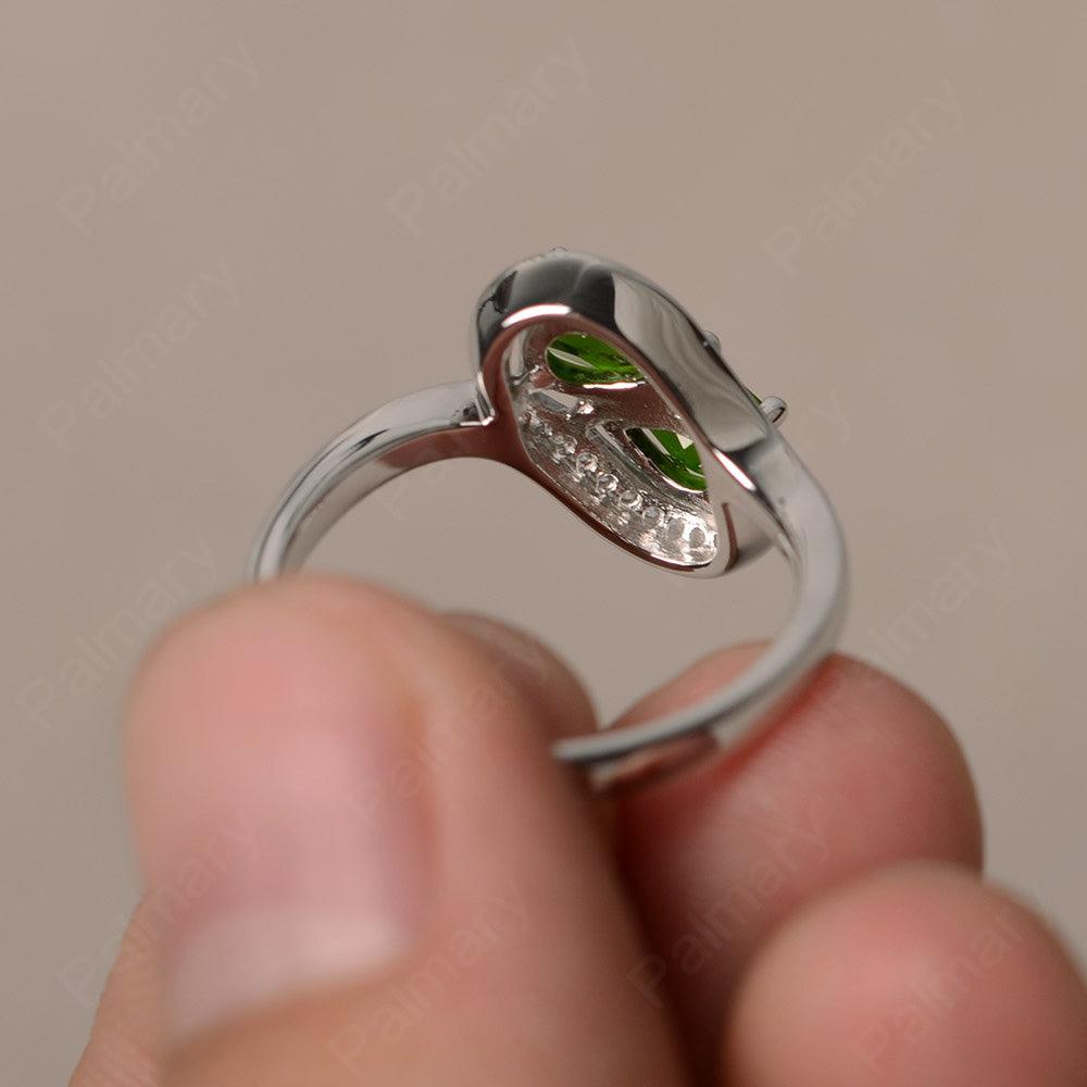 Two Stone Diopside Pear Shaped Rings - Palmary