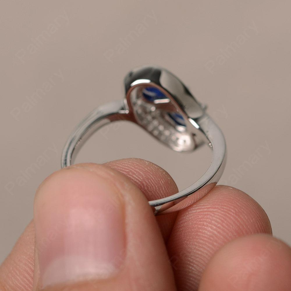 Two Stone Sapphire Pear Shaped Rings - Palmary