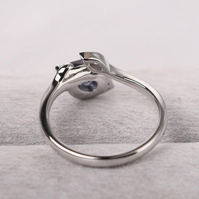 Pear Shaped Alexandrite Wedding Rings - Palmary