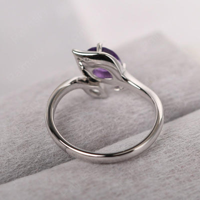 Pear Shaped Amethyst Wedding Rings - Palmary