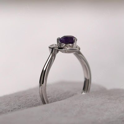 Pear Shaped Amethyst Wedding Rings - Palmary