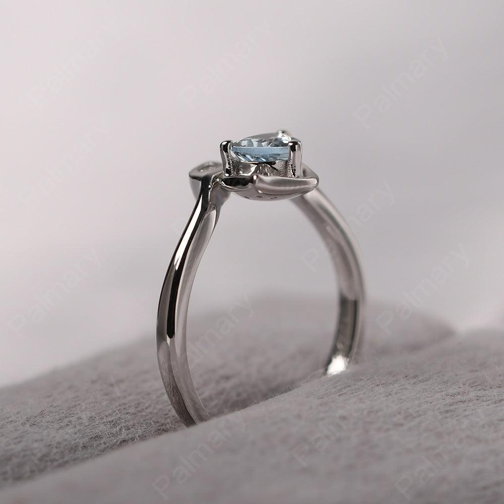 Pear Shaped Aquamarine Wedding Rings - Palmary