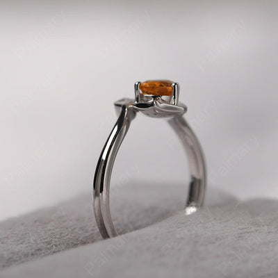 Pear Shaped Citrine Wedding Rings - Palmary