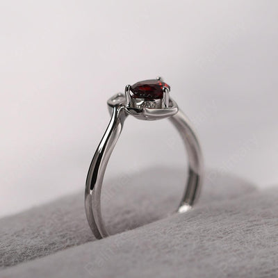 Pear Shaped Garnet Wedding Rings - Palmary