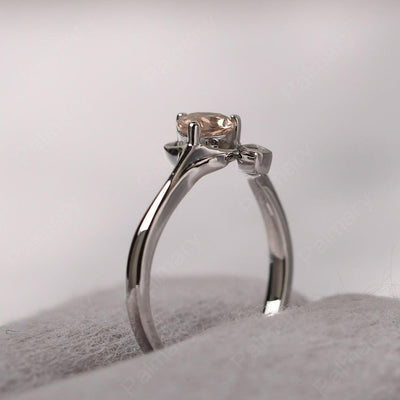 Pear Shaped Morganite Wedding Rings - Palmary