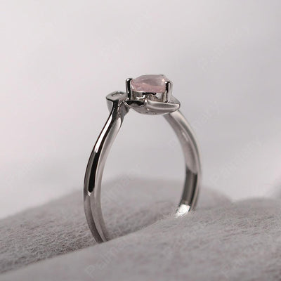 Pear Shaped Rose Quartz Wedding Rings - Palmary