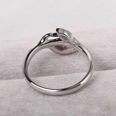 Pear Shaped Smoky Quartz  Wedding Rings - Palmary