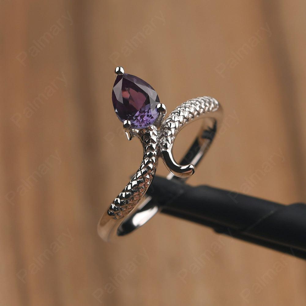 Snake Alexandrite Solitaire Ring - Palmary