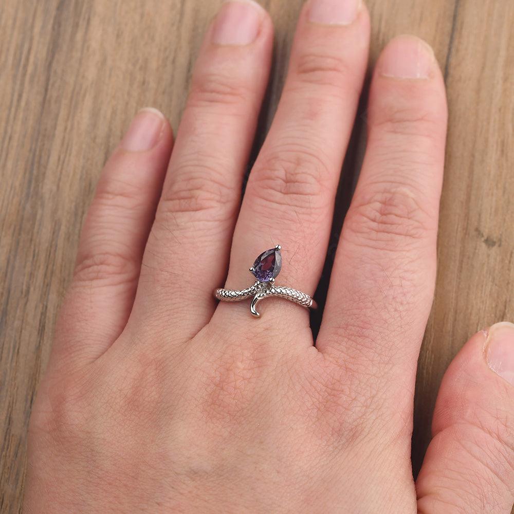 Snake Alexandrite Solitaire Ring - Palmary