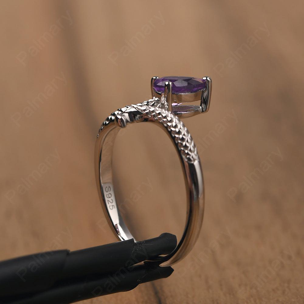 Snake Amethyst Solitaire Ring - Palmary