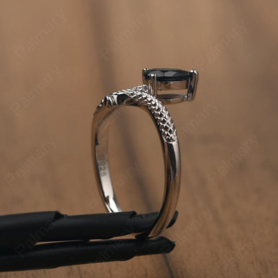 Snake Black Spinel Solitaire Ring - Palmary