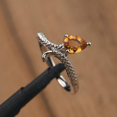 Snake Citrine Solitaire Ring - Palmary
