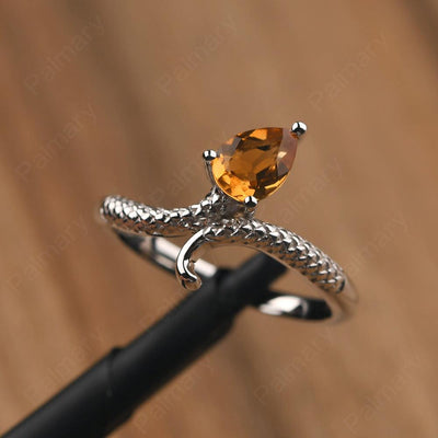 Snake Citrine Solitaire Ring - Palmary