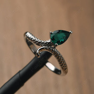 Snake Emerald Solitaire Ring - Palmary