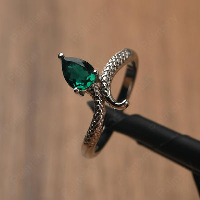 Snake Emerald Solitaire Ring - Palmary