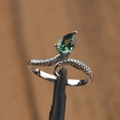 Snake Green Sapphire Solitaire Ring - Palmary