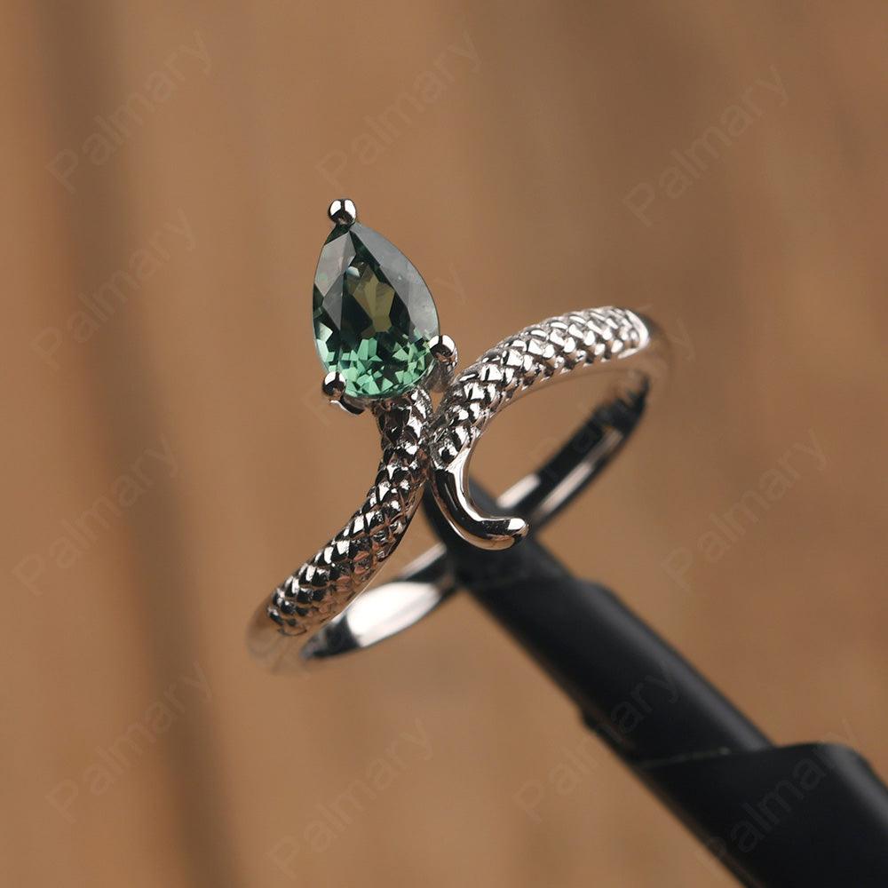 Snake Green Sapphire Solitaire Ring - Palmary