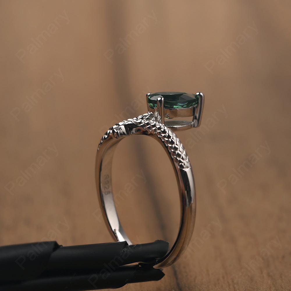 Snake Green Sapphire Solitaire Ring - Palmary