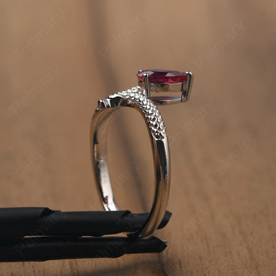 Snake Ruby Solitaire Ring - Palmary