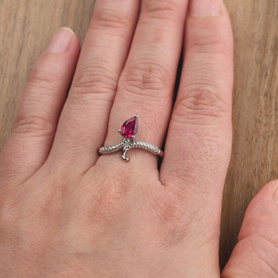 Snake Ruby Solitaire Ring - Palmary