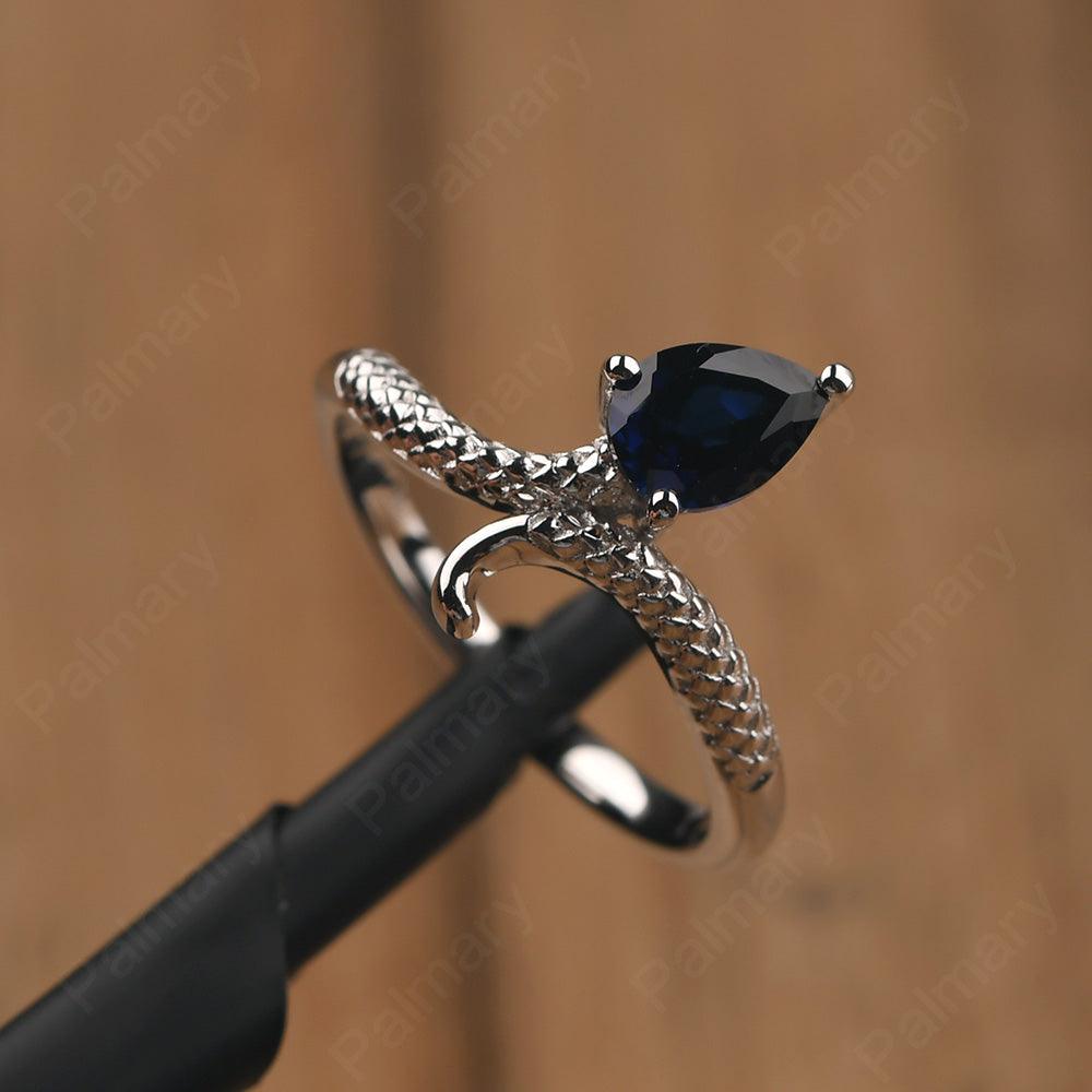 Snake Sapphire Solitaire Ring - Palmary