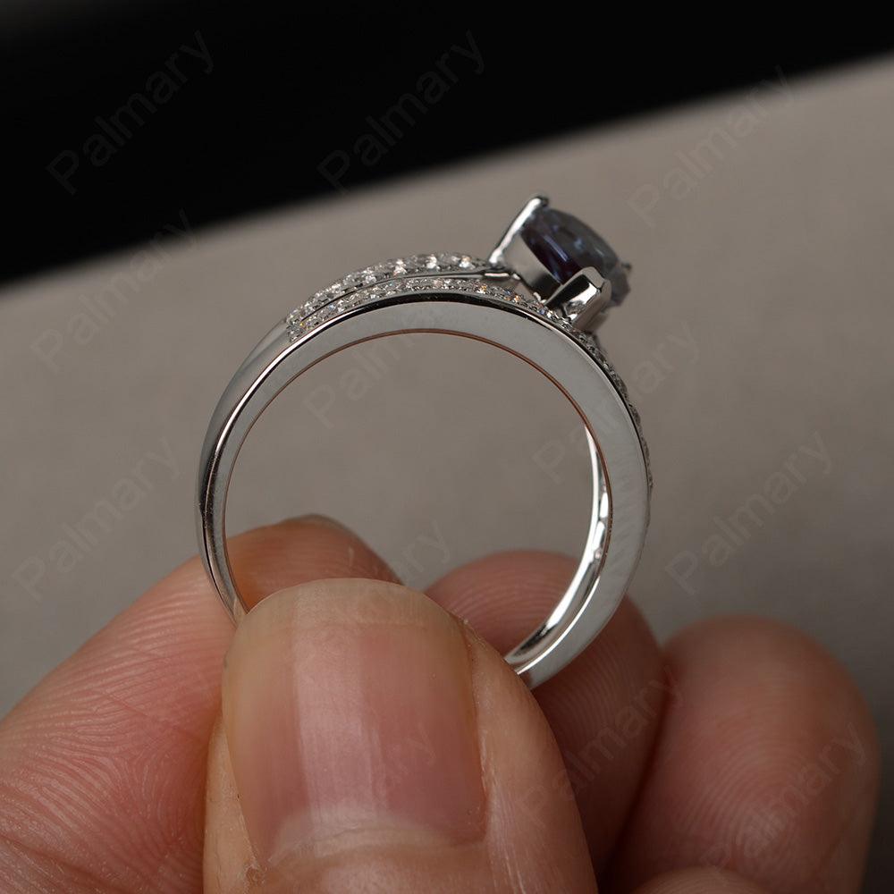 Pear Shaped Alexandrite Engagement Rings - Palmary