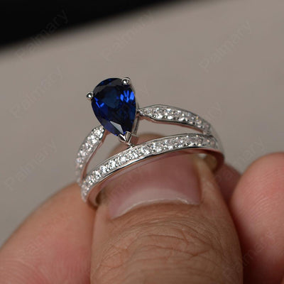 Pear Shaped Sapphire Engagement Rings - Palmary